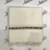 Swati Shawl for mens Lot Wool Off White
