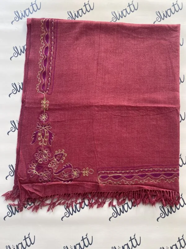 Swati Woolen Shawl With Full Border Design for Winter