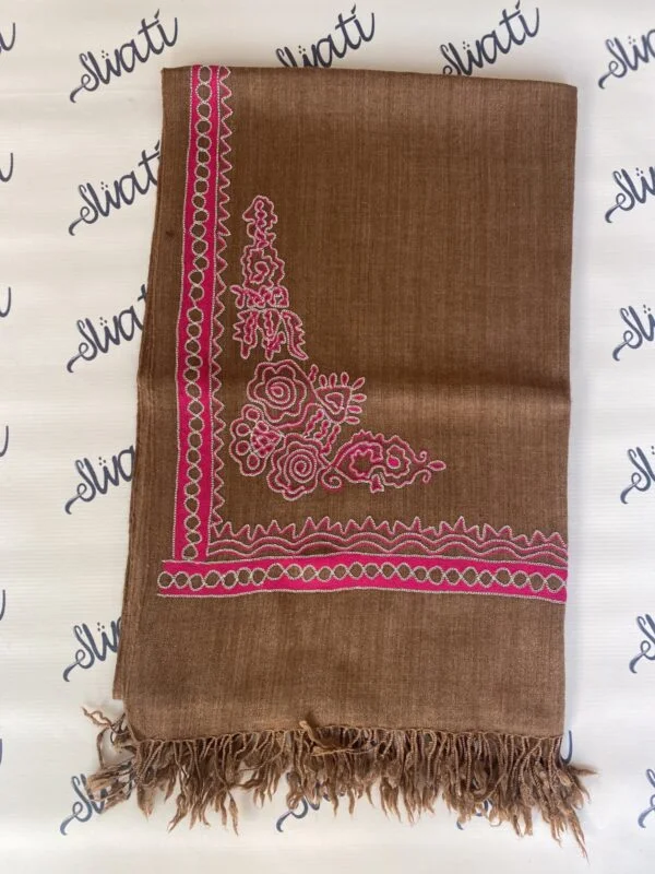 Swati Woolen Shawl With Full Border Design for Winter