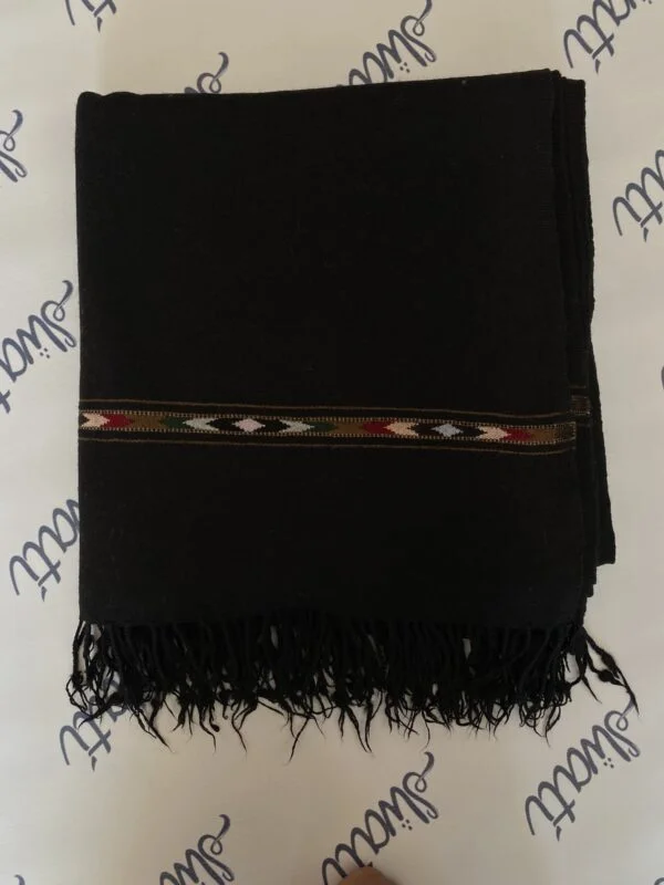 Lot wool Black Swati Shawl for men pure woolen