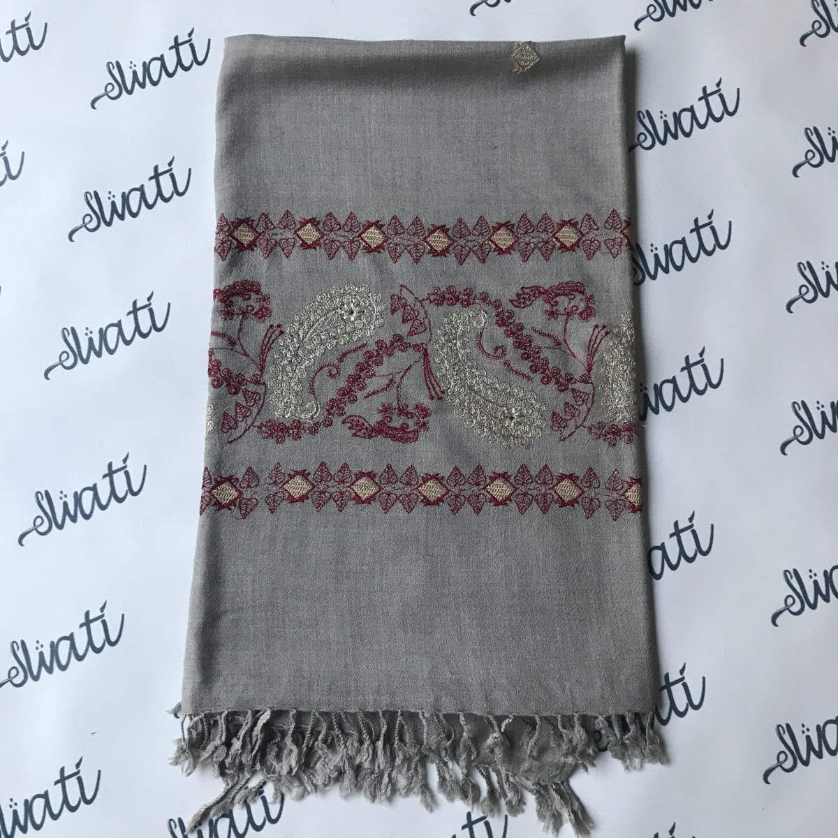 Gray Color Woolen Shawl for Women