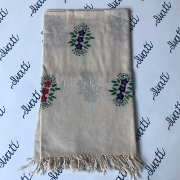 Hand embroided Light Color Woolen Shawl