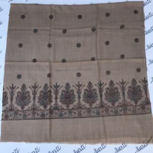 Pashmina Women Shawl Brown Color Hand embroidered