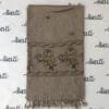 Woolen shawl for women with attractive green and camel color machine embroidery