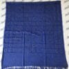 Woolen women shawl dark sky blue for winter hand embroidered