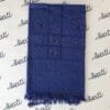 Woolen women shawl dark sky blue for winter hand embroidered