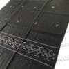Black women woolen shawl with white cross stitch hand embroidery