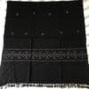 Black women woolen shawl with white cross stitch hand embroidery