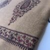 Biscuti color hand embroidery with printed pattern women swati shawl