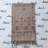 Light brown shawl with hand embroidery and taar kashi