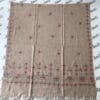 Light brown shawl with hand embroidery and taar kashi