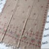 Light brown shawl with hand embroidery and taar kashi