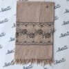 Light cream color swati shawl with black machine embroidery
