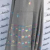 Multi-color swati embroidery on gray woolen shawl