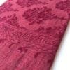 Woolen carrot-pink color women shawl with full jaal embroidery