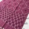 Hand embroidered women pink woolen shawl with white and brown embroidery