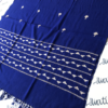 Attractive blue women shawl with light color hand embroidery