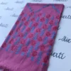 Pink Islampuri women shawl with pink hand embroidery