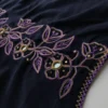 Attractive Summer Shawl for Women dark blue hand embroidered