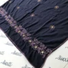 Attractive Summer Shawl for Women dark blue hand embroidered