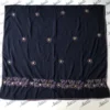 Attractive Summer Shawl for Women dark blue hand embroidered