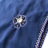 Attractive Summer Shawl for Women dark blue hand embroidered