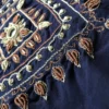 Summer Shawl hand embroidered dark blue for women