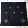 Summer Shawl hand embroidered dark blue for women