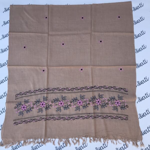 Attractive woolen swati shawl with embroidery
