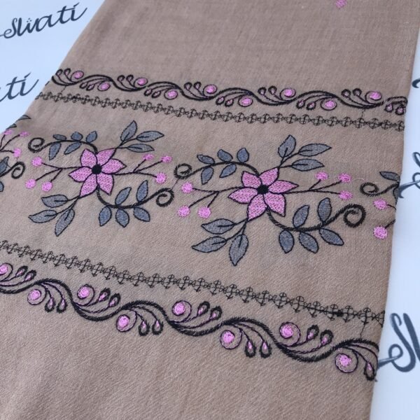 Attractive woolen swati shawl with embroidery