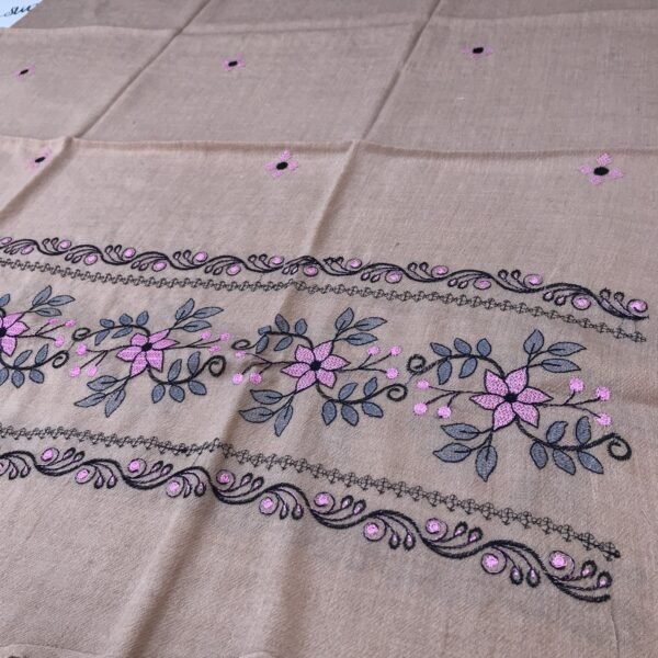 Attractive woolen swati shawl with embroidery