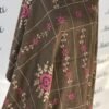 Brown Hand embroidered Woolen Shawl