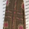 Brown Hand embroidered Woolen Shawl