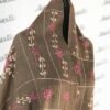 Brown Hand embroidered Woolen Shawl