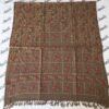Premium swati woolen women shawl with maroon hand embroidery and taar kashi