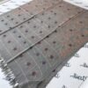 Women gray color Swati Shawl with orange and feroza taar kashi embroidery