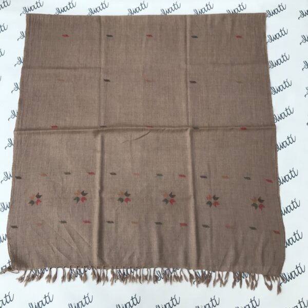 Brown Women Woolen Khadai Shawl