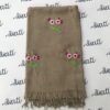 Brown Women Woolen Shawl with traditional colorful hand embroidery
