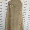 Brown Women Woolen Shawl with traditional colorful hand embroidery