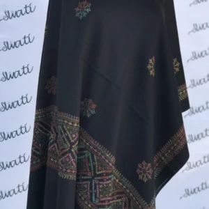 Full Border Black Pashmina Shawl for Women soft and attractive