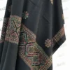 Full Border Black Pashmina Shawl for Women soft and attractive
