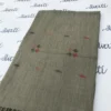 Khadai Embroided Women Woolen Shawl Dark Elachi Color
