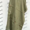 Khadai Embroided Women Woolen Shawl Dark Elachi Color