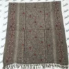 Swati Shawl for women dark attractive woolen shawl with hand embroidery