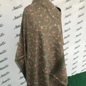 Women Woolen Attractive hand embroidered Shawl with Taar Kashi Design