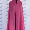Woolen hand embroidery pink color swati embroidery women shawl
