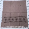 Attractive machine embroided shawl brown color