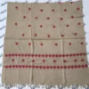 Attractive maroon hand embroidery woolen shawl