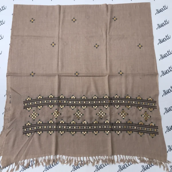 Attractive women woolen shawl camel color