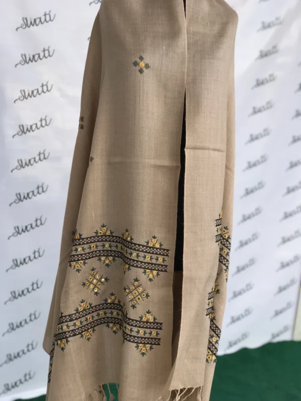 Attractive women woolen shawl camel color